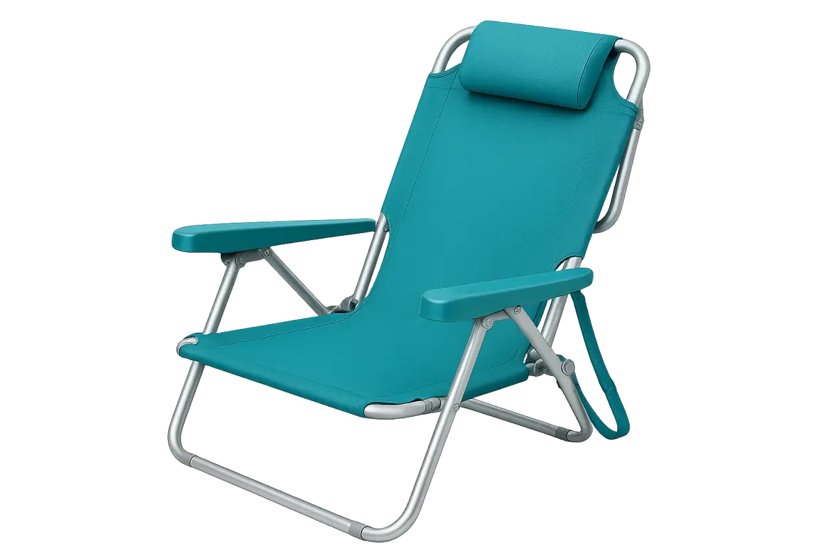 Low-profile festival-legal beach chair